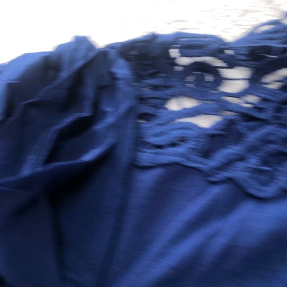 Revolutions by Rickis exlarge blue shirt. Lace insert at top, new or like new - Picture 4 of 5